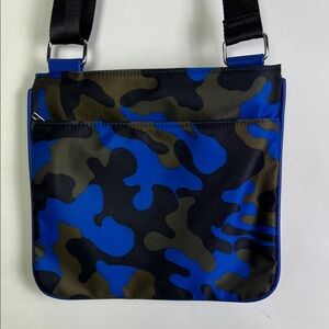 Ahdorned Blue Camo Camp Adjustable Crossbody Bag
